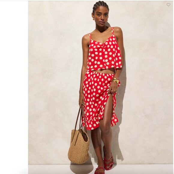 NWT JCrew Polka Dot Cami Tank Top - Picture 2 of 4